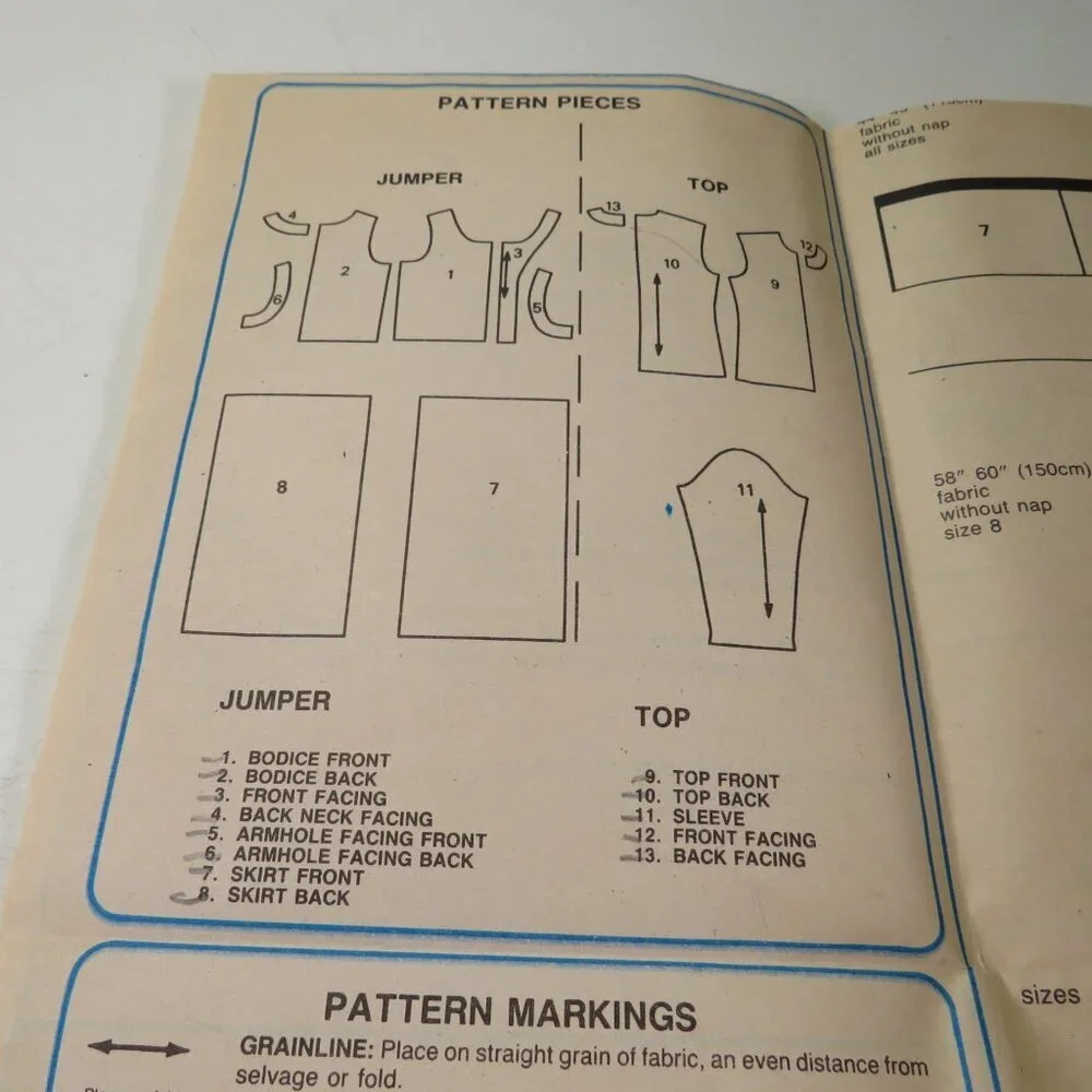 McCalls 4388 clothing pattern Jumper, Top size 12-16